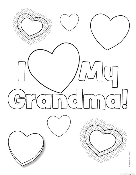 love grandma coloring page printable