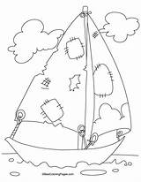 Yacht Bestcoloringpages Colouring sketch template