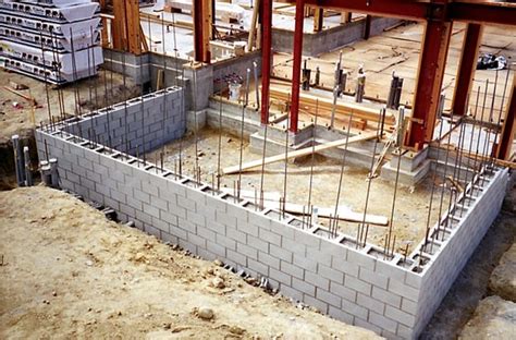 build  concrete block wall    hands