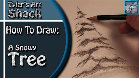 draw  snow covered tree youtube