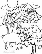 Abraham Isaac Coloring Pages Offers Sunday School Kids Bible Activity Visit Great Activities Lesson sketch template