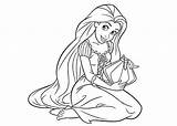 Rapunzel Coloring Printable Pages Hair Long Many Quality There Kids High Click sketch template