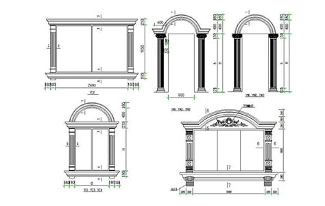 classic single  double window elevation blocks drawing details dwg file cadbull