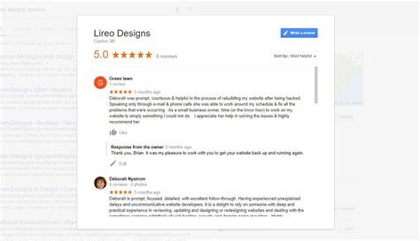 clients   google review   template lireo designs