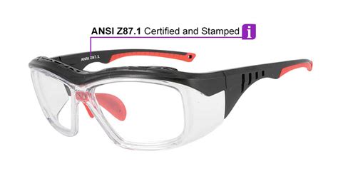 Fusion Omaha Prescription Safety Glasses Red Wrap Around Rx Safety