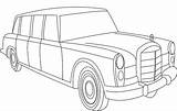 Limousine sketch template