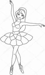 Ballerina Angelina Coloring Pages Barbie Discover sketch template