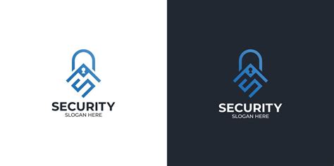 security logo set combination  technology  vector art