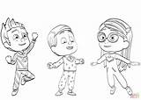 Coloring Pj Masks Pages Heroes Pajama Printable Drawing Dot Games sketch template