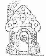 Gingerbread House Printable Coloring Pages Kids sketch template