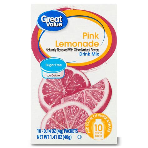 buy great  sugar  pink lemonade drink mix  oz  count