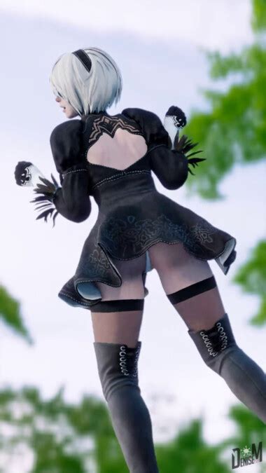 2b shaking her butt fully clothed nier automata sfm