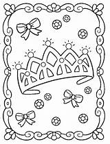 Coloring Tiara Princess Pages Popular sketch template