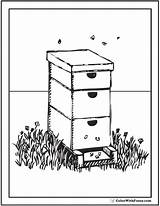 Beehive Hive Hives Honey sketch template