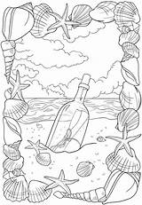 Coloring Pages Bottle Beach Stamping Craftgossip Adult sketch template