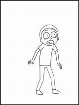 Morty Coloring Rick Pages Smith Printable Kids Frightened Body Books Drawing sketch template