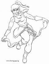 Korra Avatar Leyenda Bending Azula Legende Airbender Imprimir Imágenes sketch template