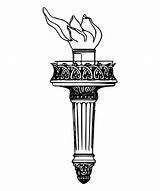 Torch Liberty Statue Drawing Clipart Vector Clipground Kindpng Pngkit sketch template
