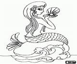 Sirena Sirenas Coloring Roca Mermaids sketch template