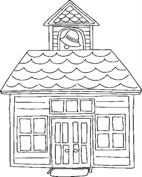 education school house coloring page coloring sky