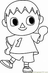 Crossing Villager Animalcrossing Coloringpages101 Villagers sketch template
