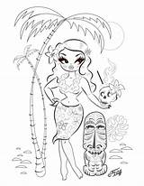 Tiki Temptress Claudette Barjoud Fluff sketch template