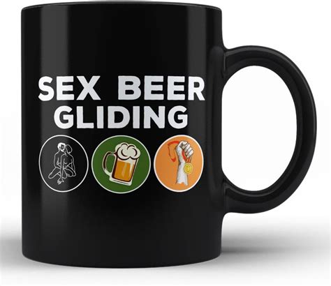 Sex Beer Gliding Black Coffee Mug By Hom T Funny