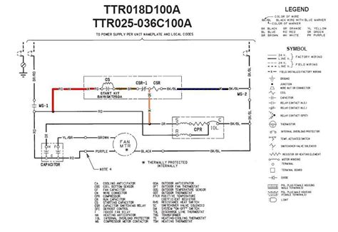 trane capacitor wiring diagram