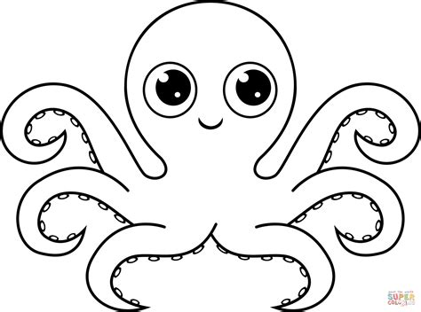 cute octopus coloring page  printable coloring pages
