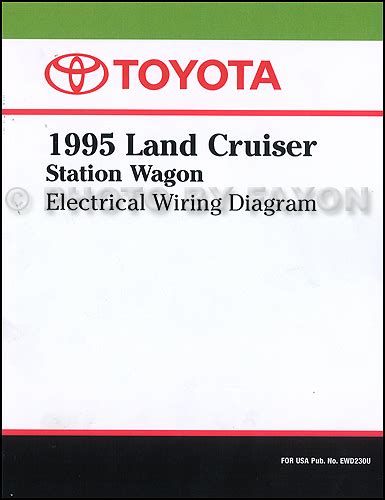 toyota land cruiser wiring diagram manual factory reprint