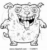 Ugly Dog Cartoon Coloring Outlined Drooling Clipart Thoman Cory Vector Illustration Royalty Loving sketch template