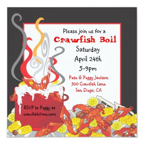 crawfish boil party invitation zazzle