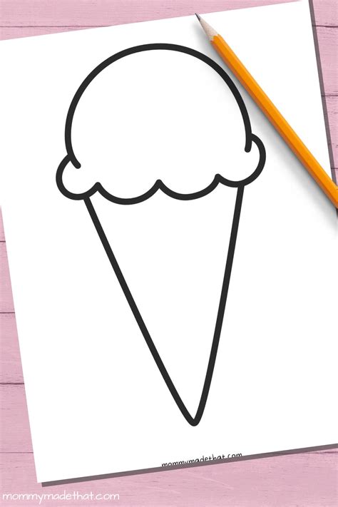 ice cream cone template  printable