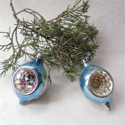 Antique Polish Blown Glass Ornaments Christmas Indented Etsy Glass