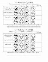 Assessment Self Grade Rubric Elementary 4th Rubrics Arts Subject Visual sketch template