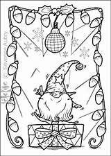 Pages Coloring Gnome Christmas Coloriage Dessin Noel Sheets Noël Colorier Colouring Adult Tomte Di Jul Un Da Colorare Hiver Kawaii sketch template