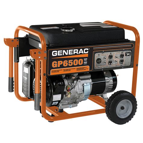 Generac 5976 Gp6500 6 500 Watt Recoil Start Gas Powered Portable