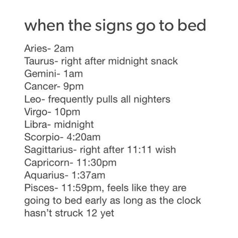 When The Signs Go To Bed Zodiac Signs Zodiac Star Signs