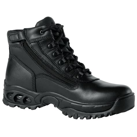 mens ridge  leather waterproof zipper pathogen resistant boots  combat