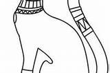 Cat Coloring Pages Egyptian Egypt Ancient Getdrawings Getcolorings sketch template