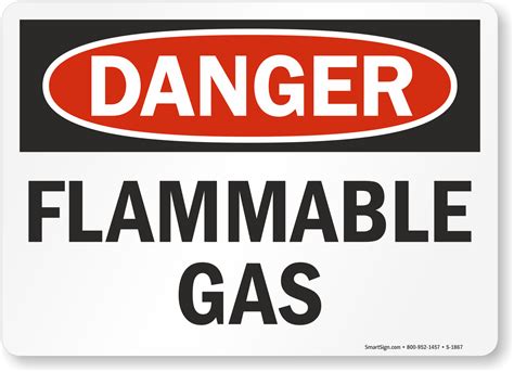 flammable gas danger combustible sign  sku   mysafetysigncom