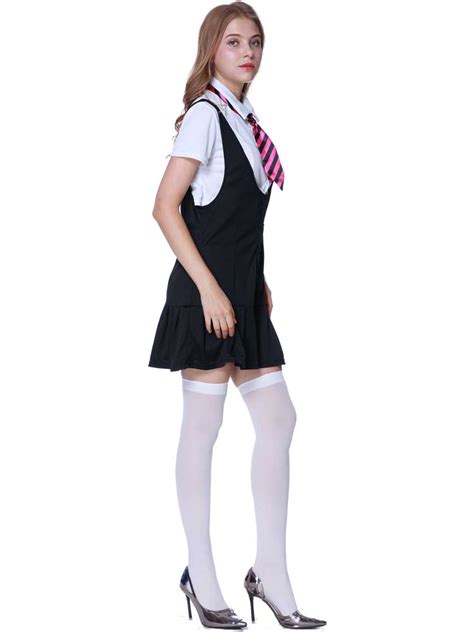 ladies sexy school girl fancy dress costume stockings st trinians