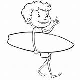 Surfboard sketch template
