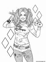 Harley Quinn Coloring Pages Printable Adult Color Print Monster Tattoo Lil Sexy Book Kids Colouring Joker Info Sheets Many There sketch template
