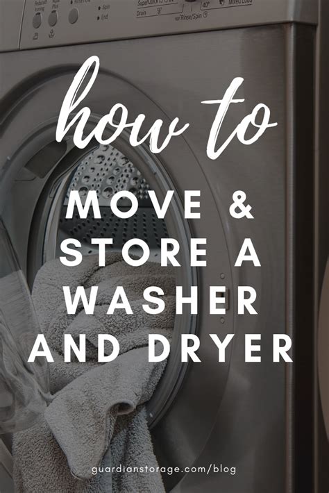 How To Move And Store A Washer And Dryer With Images Washer And