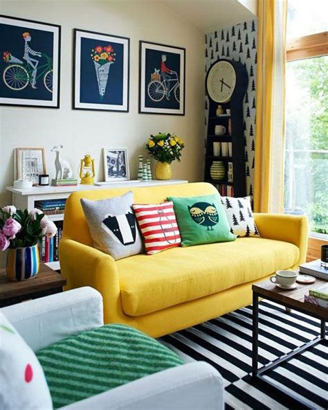design     yellow living room sofa