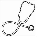 Stethoscope Template Coloring Drawing sketch template