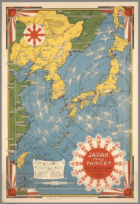 mapcarte  japan  target  pictorial jap map  ernest dudley chase