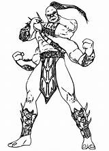 Mortal Kombat Goro Raiden Printable Colorironline Onlinecoloringpages sketch template