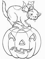 Kot Kolorowanki Halloweenowy Bestcoloringpagesforkids Dzieci sketch template